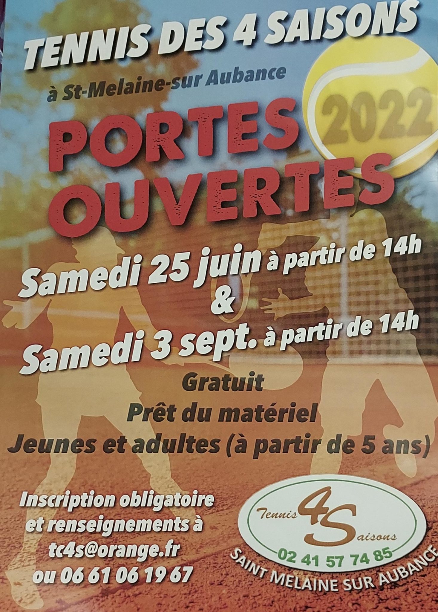 Portes ouvertes TENNIS CLUB DES 4 SAISONS